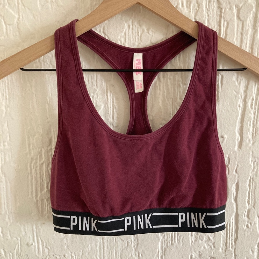 Victoria’s Secret PINK Maroon Sports Bra Size Medium